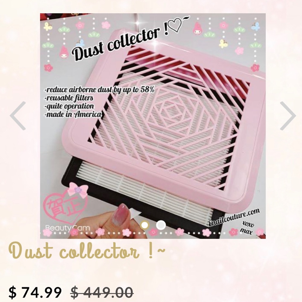 Pink Dust Collector for nail work